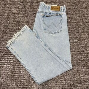 Wrangler Mens Rugged Wear Jeans Size 38x29 Light Wash Blue Denim Pants